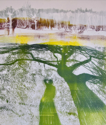 Exhibition: DUNS-LAND Drawing with tree shadows