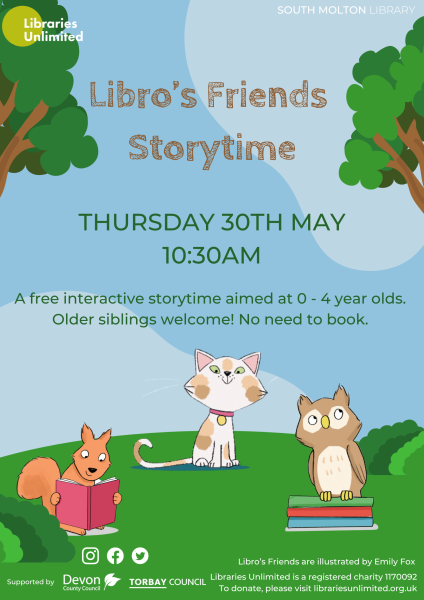 Libro's Friends Storytime at South Molton Library