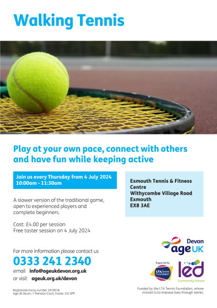 Walking Tennis - Exmouth