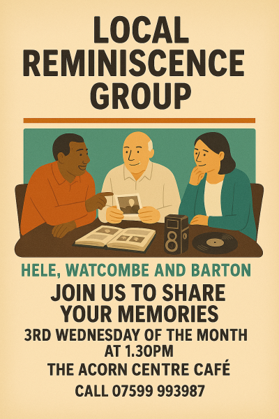 Our Local History and reminiscence group 
Hele, Watcombe and Barton