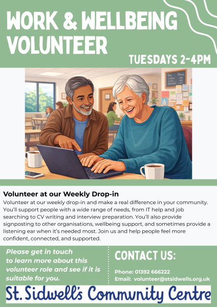 Work and Wellbeing Drop-in Volunteer