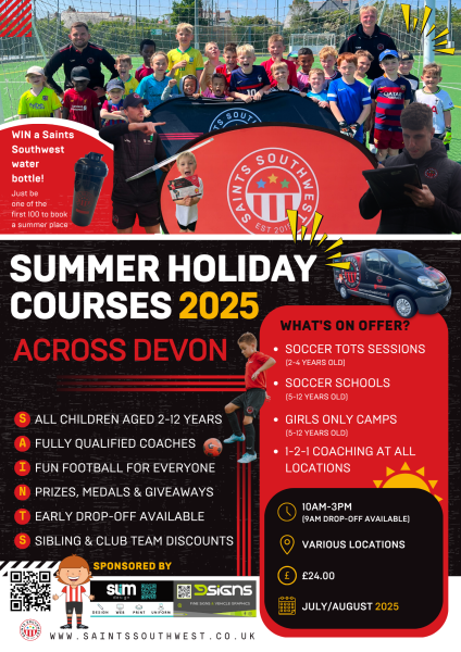 Saints Southwest SUMMER HOLIDAY COURSES 2025