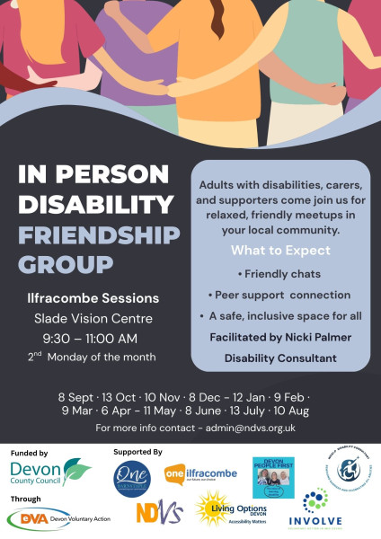 In Person Disability Friendship Groups- Ilfracombe
