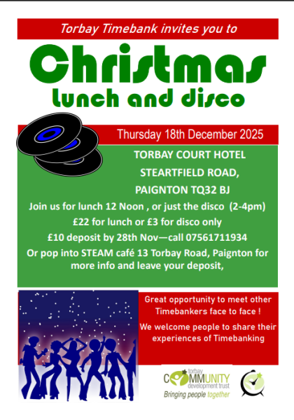 Timebank Christmas lunch and disco