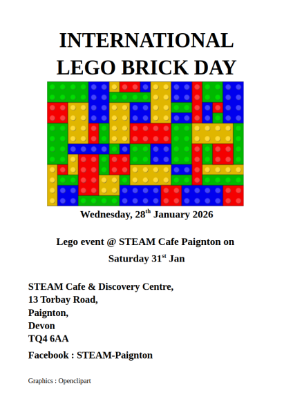 International Lego brick day & Draw a Dinosaur Day