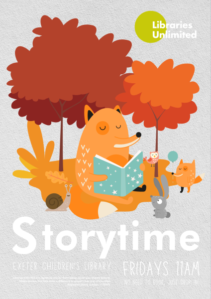 Storytime at Exeter Library every Friday 11:30 to 12pm